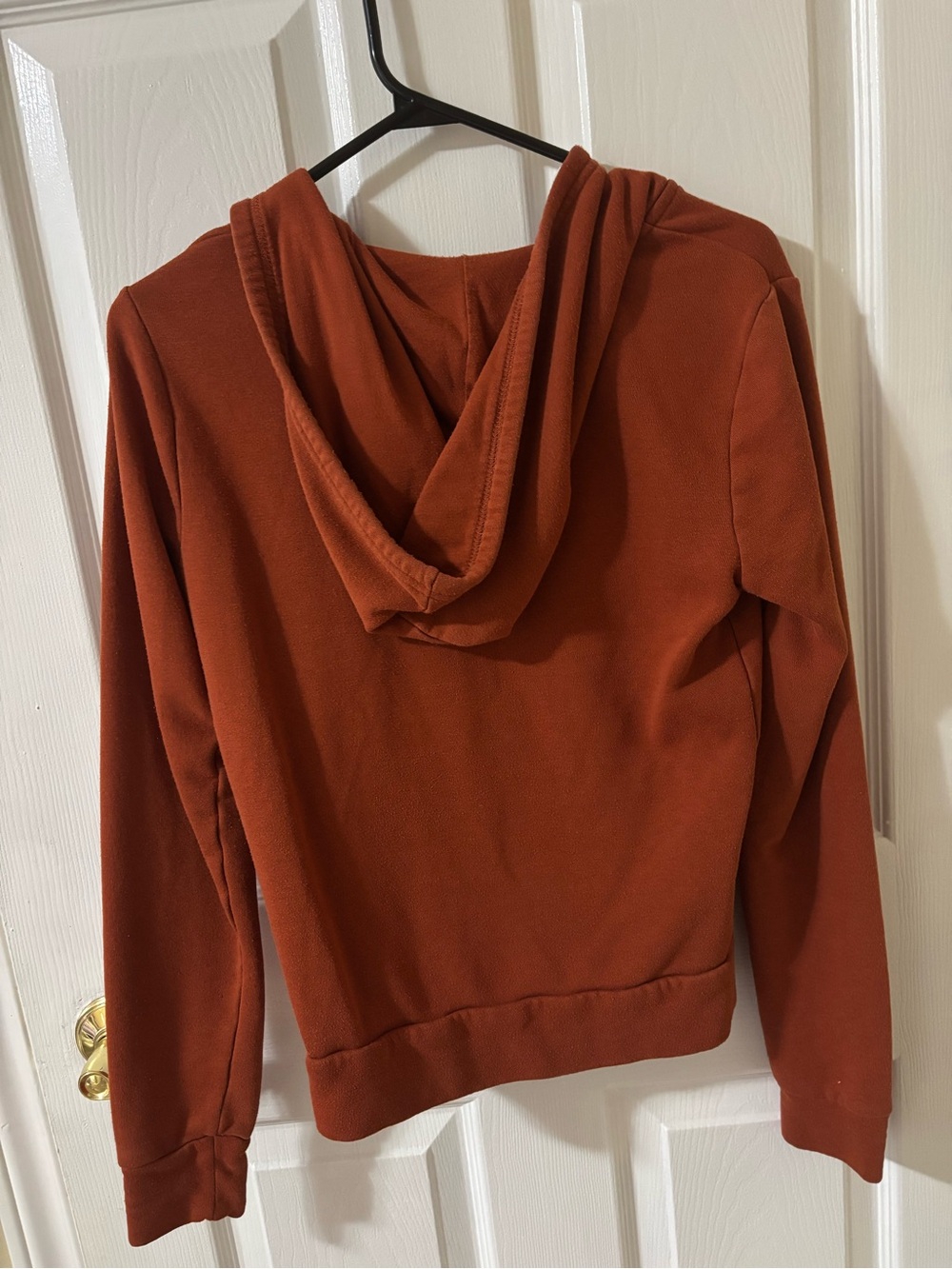 George Rust Orange Zip-Front Hoodie with White Drawstrings - Picture 2 of 2